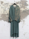 Mutedance 25 Autumn/Winter V-neck silk dress MD-MD25FW31-green (MD25FW30)